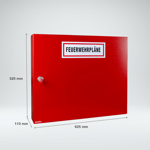 Feuerwehr Plankasten FPK3 Produktfoto mit Maßen
